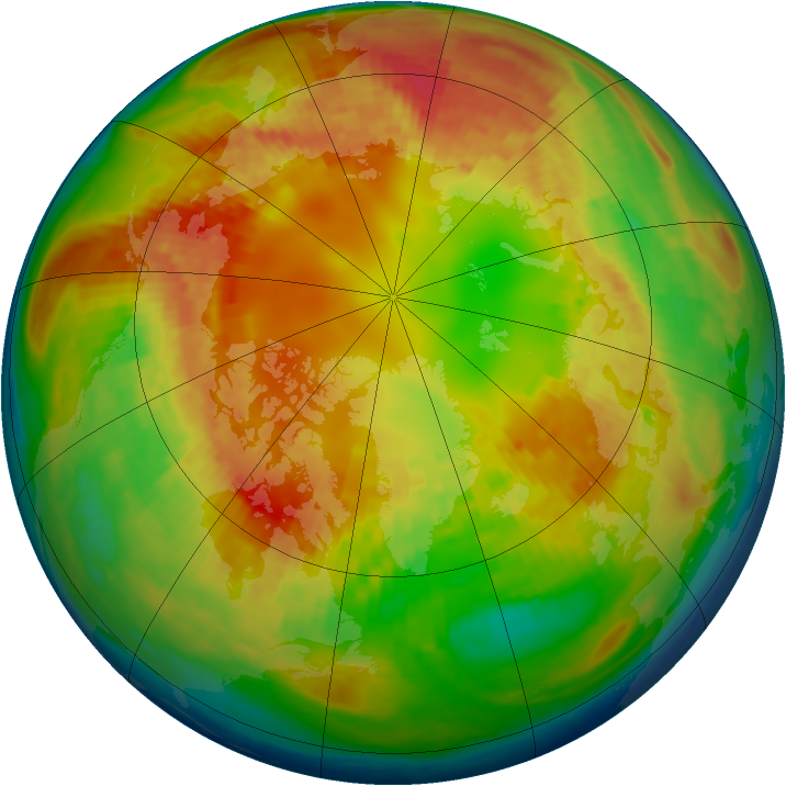 Arctic ozone map for 24 February 2004